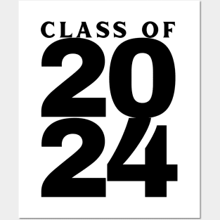 Class Of 2024 Bold. Simple Typography 2024 Design for Class Of/ Graduation Design. Black Posters and Art